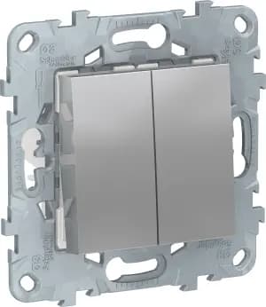 Двухклавишный перекрёстный переключатель (Алюминий)