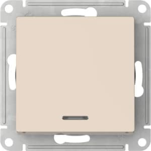 Одноклавишный переключатель с подсветкой на автозажимах (Бежевый)