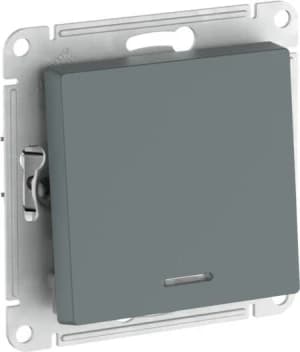 Одноклавишный выключатель с подсветкой на автозажимах (Грифель)