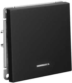 Одноклавишный выключатель с подсветкой (Карбон)