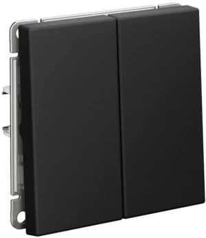 Двухклавишный выключатель на автозажимах (Карбон)