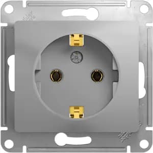 Розетка электрическая Schneider (Алюминий)