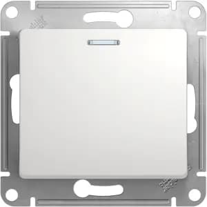 Одноклавишный выключатель с подсветкой (Белый)