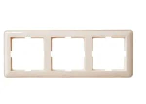 Рамка Schneider W59, 3 поста (Слоновая кость)