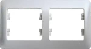 Рамка Systeme Glossa, 2 поста, горизонтальная (перламутр)