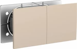 Розетка электрическая двойная со шторками с сдвижными крышками Schneider AtlasDesign (Песочный)