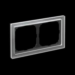 Рамка Schneider Systeme ArtGallery Pure, 2 поста (Стекло Алюминий)