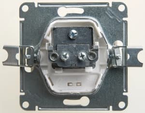 Розетка телевизионная проходная Glossa (перламутр)