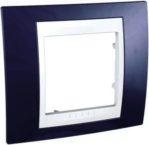Рамки Unica Хамелеон, 1 пост - индиго с белой вставкой