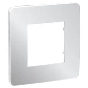 Рамка Schneider Studio Metal, 1 пост (хром/белый)