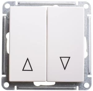 Двухклавишный переключатель (Белый)
