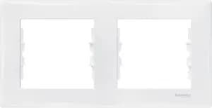 Рамка Schneider Sedna, 2 поста, горизонтальная, белая
