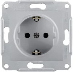 Розетка электрическая Schneider (Алюминий)