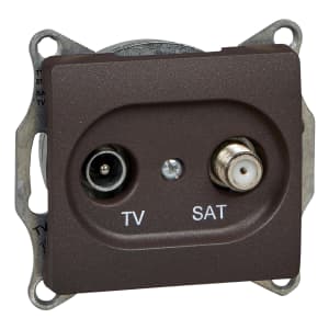 Розетка TV-SAT Glossa оконечная 1DB (шоколад)