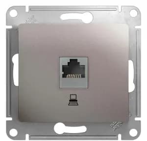 Розетка информационная Schneider Glossa (платина)
