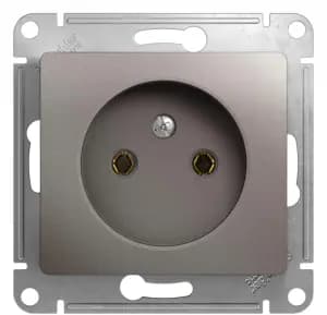 Розетка электрическая Schneider без заземления (Платина)