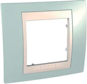 Рамки Unica Хамелеон, 1 пост - морская волна с бежевой вставкой