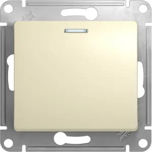 Одноклавишный переключатель с подсветкой (Бежевый)