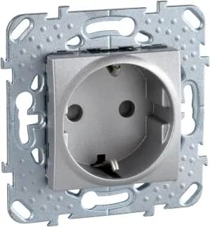 Розетка электрическая Schneider Unica (алюминий)