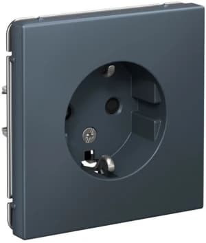 Розетка электрическая Schneider со шторками (Грифель)