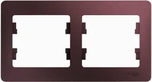 Рамка Systeme Glossa, 2 поста, горизонтальная (баклажановый)