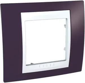 Рамки Unica Хамелеон, 1 пост - гранат с белой вставкой