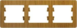Рамка Systeme Glossa, 3 поста, горизонтальная (дерево дуб)