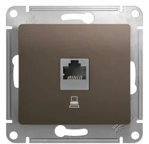 Розетка информационная Schneider Glossa (шоколад)