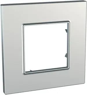 Рамка Unica Quadro одноместная (серебро)