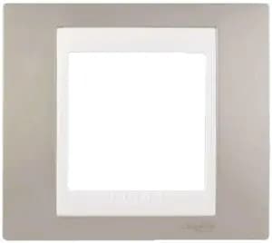 Рамки Unica Хамелеон, 1 пост - шампань с белой вставкой