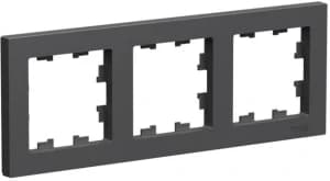 Рамка Systeme AtlasDesign, 3 поста (Базальт)
