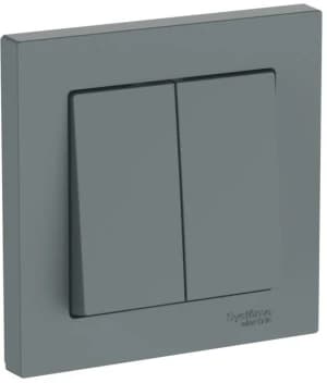 ATLASDESIGN 2-клавишный ВЫКЛЮЧАТЕЛЬ, сх.5, 10АХ, в сборе, быстрозажим. клем., ГРИФЕЛЬ