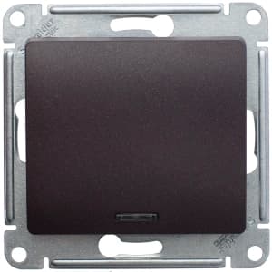 Одноклавишный переключатель с подсветкой (Шоколад)