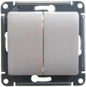 Двухклавишный выключатель (Перламутр)