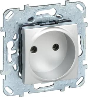 Розетка электрическая Schneider Unica (алюминий)