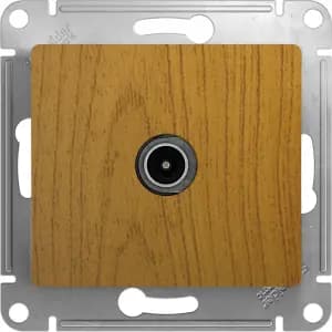 Розетка телевизионная обычная (Дерево дуб)