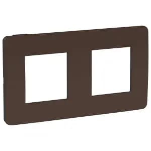 Рамка Schneider Studio Color, 2 поста (шоколад/антрацит)