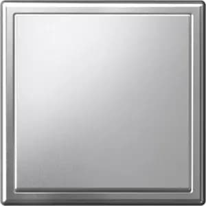 Одноклавишный выключатель в комплекте с рамкой (Алюминий)