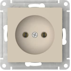 Розетка электрическая Schneider на автозажимах без заземления (Песочный)