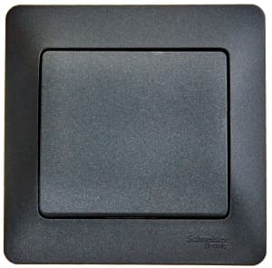 Одноклавишный выключатель в комплекте с рамкой (Шоколад)