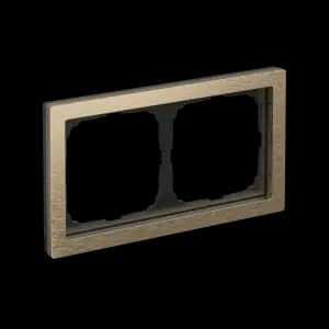 Рамка Schneider Systeme ArtGallery Pure, 2 поста (Металл / Латунь)