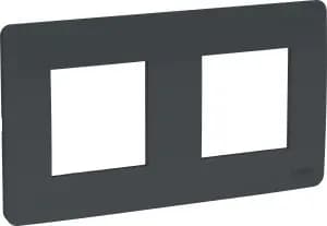 Рамка Schneider Studio, 2 поста (антрацит)