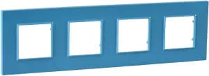 Рамка Unica Quadro четырехместная (голубика)