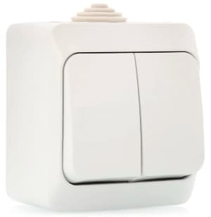 Влагозащищенный двухклавишный выключатель