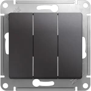 Трёхклавишный выключатель (Графит)
