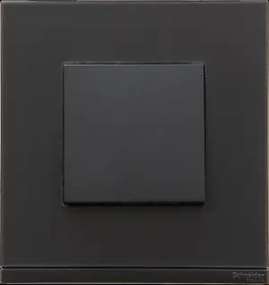 Рамка Schneider Pure, 3 поста (чёрное стекло/антрацит)