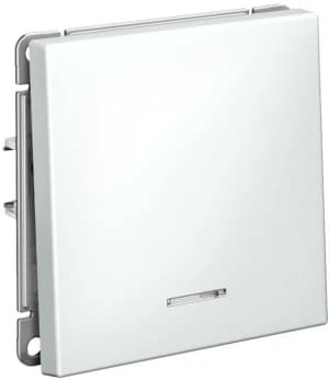 Одноклавишный выключатель с подсветкой (Белый)