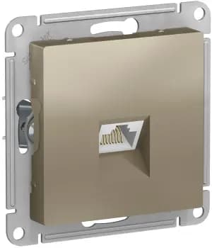 Розетка информационная RJ45 категория 6a (Шампань)