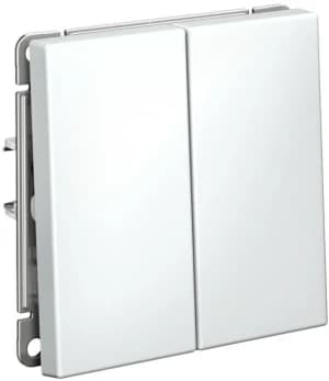 Двухклавишный выключатель (Белый)