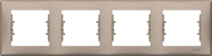 Рамка Schneider Sedna, 4 поста, горизонтальная (Титан)
